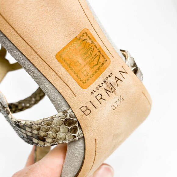 Alexandre Birman Python and Suede Sandals - Picture 9 of 10